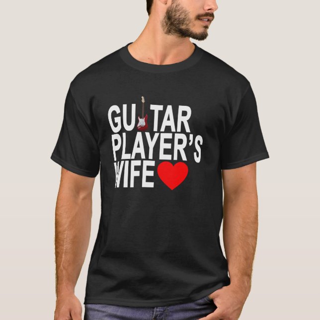 DIE EHEFRAU ".PNG DES GITARREN-SPIELERS T-Shirt (Vorderseite)