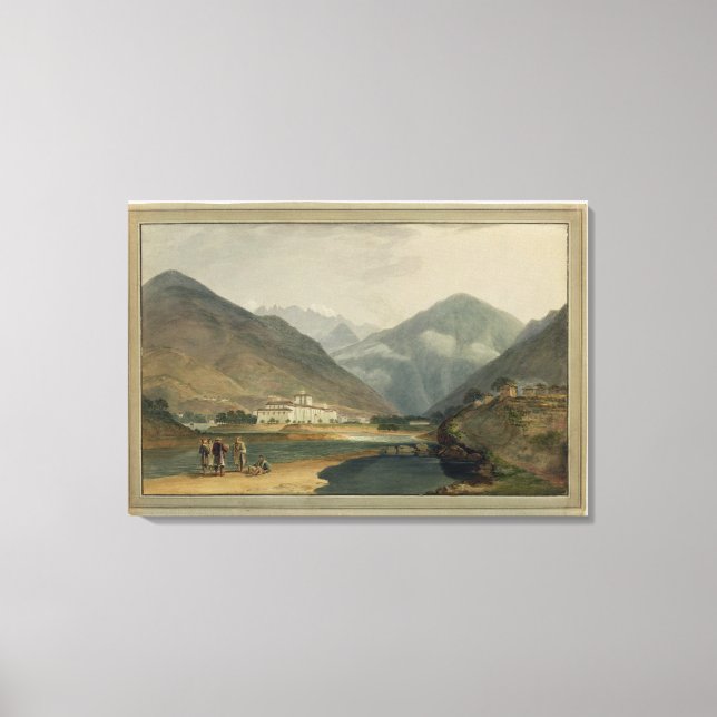 Die ehemalige Winter-Hauptstadt Bhutans in Punakha Leinwanddruck (Vorderseite)