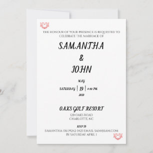 Die Ehre Ihrer Anwesenheit Einladung