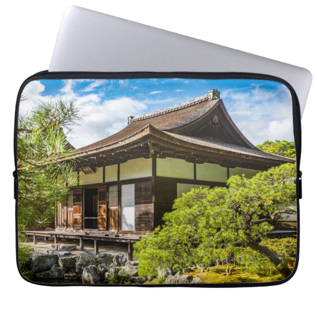 Die Ehre oder der Hauptsaal in Ginkaku-Ji, Kyoto Laptopschutzhülle (Vorderseite)