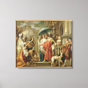 Die Ehrerbietung von Kalif Harun Al-Rashid zu Leinwanddruck