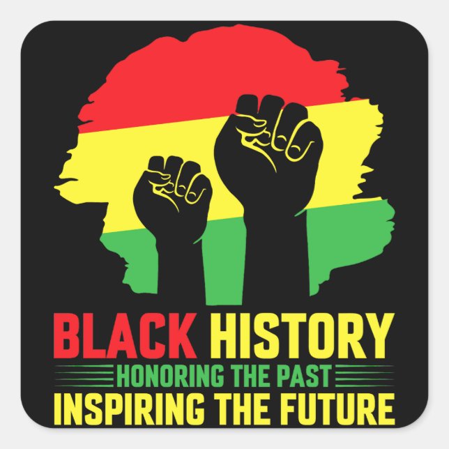 Die Ehrung der Vergangenheit, die die Zukunft Insp Quadratischer Aufkleber (Vorderseite)