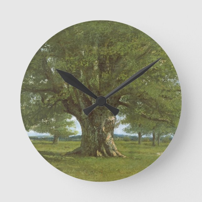 Die Eiche von Flagey, genannt Vercingetorix Runde Wanduhr (Vorderseite)