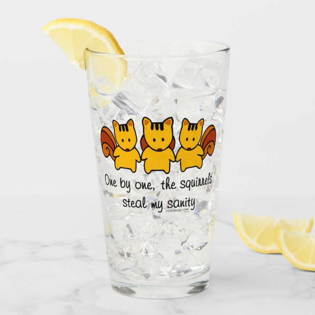 Die Eichhörnchen stehlen meine Vernunft Glas (Vorderseite Ice)