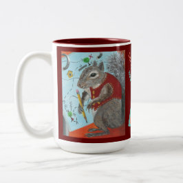 Die Eichhörnchen-Tasse schlüpfen Zweifarbige Tasse