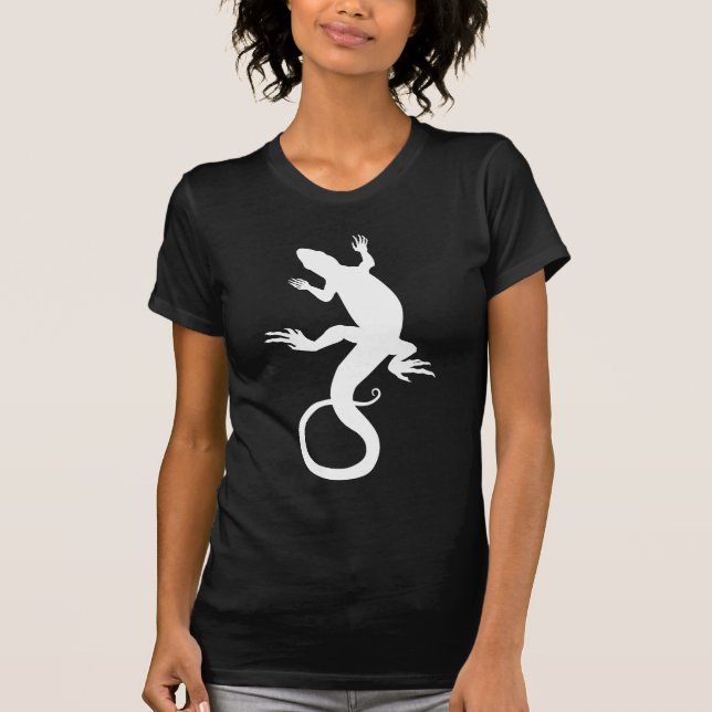 Die Eidechsen-Shirt-Trendy Reptil-Damen-Spitze der T-Shirt (Vorderseite)