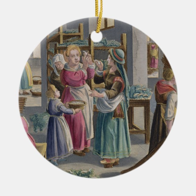 Die Eier brüten ordnungsgemäß in Würmer, sie sind Keramik Ornament (Vorne)