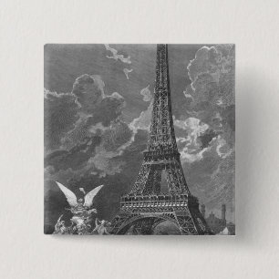 Die Eiffel-Turm-universelle Ausstellung Button