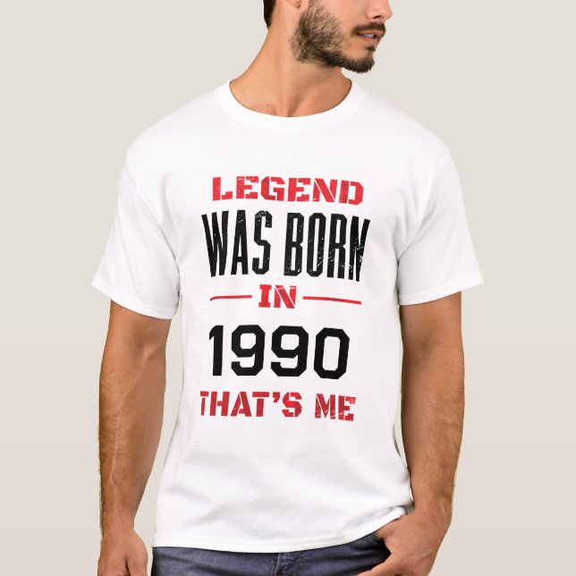 Die eigene Legende war im Jahr Weiß Geboren T-Shirt (Vorderseite)