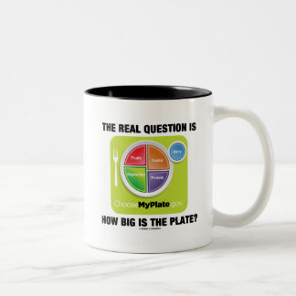 Die eigentliche Frage ist, wie groß ist das Plate? Zweifarbige Tasse