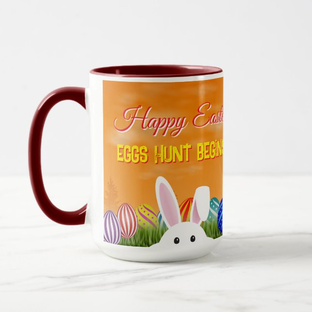 Die Eijagd beginnt Tasse (Links)