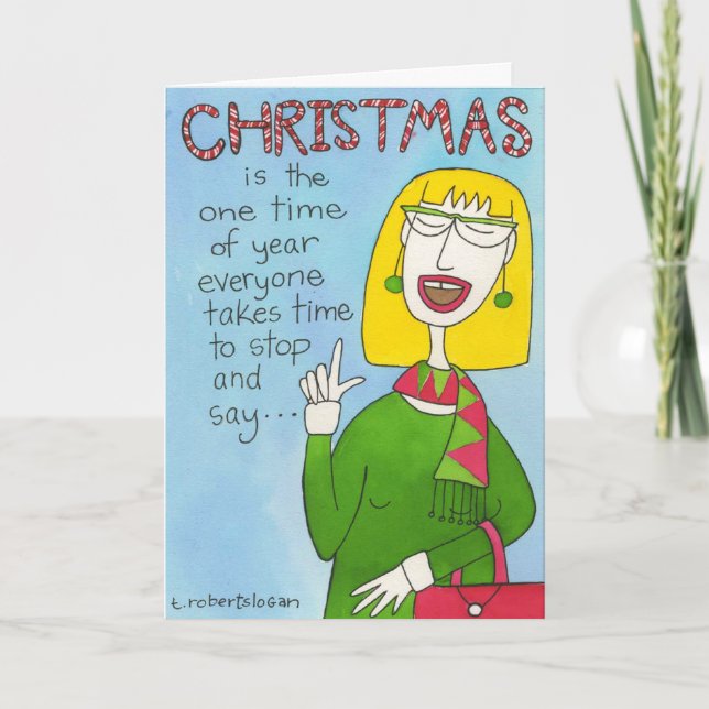 Die eine Jahreszeit Feiertagskarte (Vorderseite)