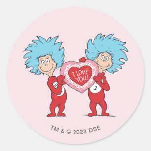 Die eine Sache zwei ich Liebe Sie Runder Aufkleber