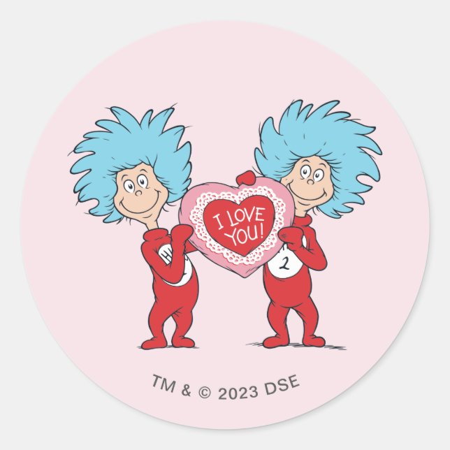 Die eine Sache zwei ich Liebe Sie Runder Aufkleber (Vorderseite)