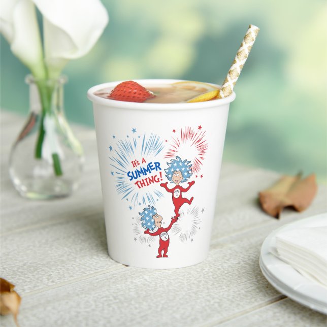 Die eine Sache zwei ist die Sommerpause Pappbecher (In Situ)