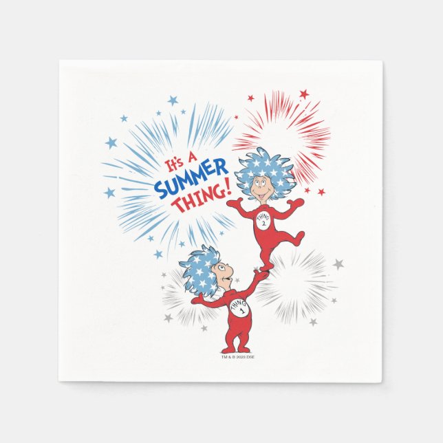 Die eine Sache zwei ist die Sommerpause Serviette (Vorderseite)