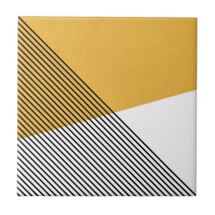 Die einfache geometrische Kunst Schwarz, Weiß und Fliese