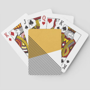Die einfache geometrische Kunst Schwarz, Weiß und  Spielkarten