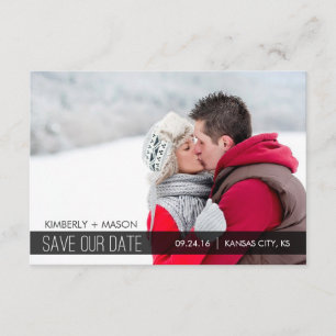 Die einfachen Streifen, die Save the Date Mini