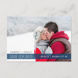 Die einfachen Streifen, die Save the Date Mini