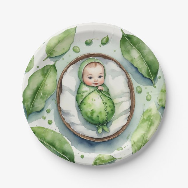 Die Einführung unseres kleinen Peapods! Pappteller (Vorderseite)