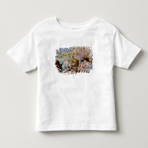 Die Eingeborenen, die für riesige Muscheln auf de Kleinkind T-shirt