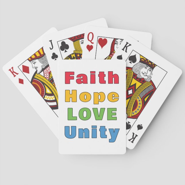 Die Einheit der Liebe der Hoffnung Spielkarten (Rückseite)