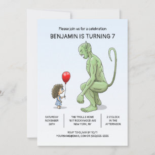 Die Einladung zum Geburtstag des Mädchens und des