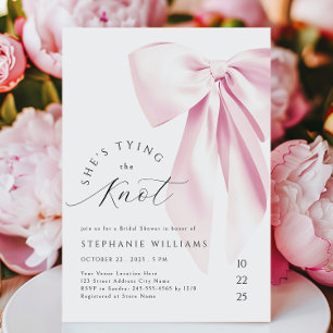 Die Einladung zur Brautdusche von Knot Pink Bow zu