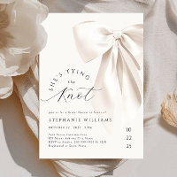 Die Einladung zur Dusche der weißen Bow-Bridal-Blu