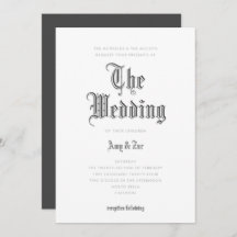 Die Einladung zur Hochzeitsfeier