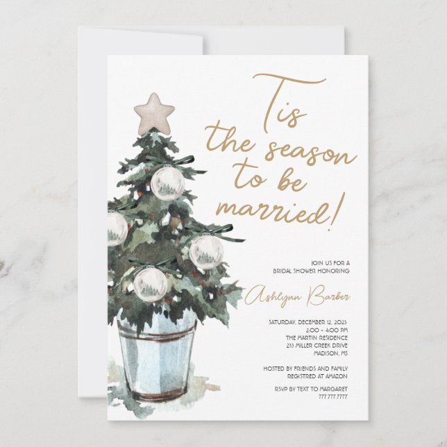 Die Einladung zur Weihnachtsdusche (Vorderseite)