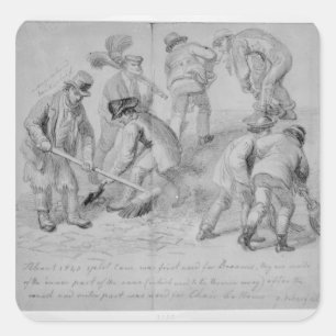 Die Einleitung der Besen des aufgeteilten Stocks Quadratischer Aufkleber