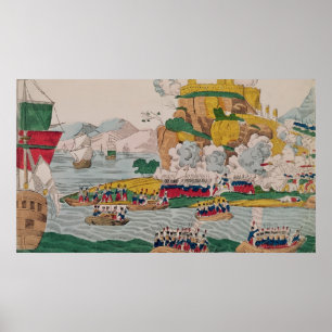 Die Einnahme Algiers durch die Franzosen Poster