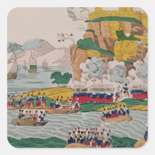 Die Einnahme Algiers durch die Franzosen Quadratischer Aufkleber