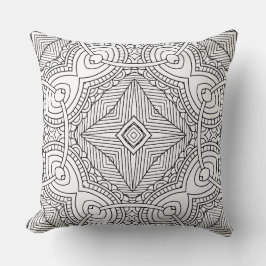 Die Einrichtung der Doodle-Muster in Form eines Fa Kissen