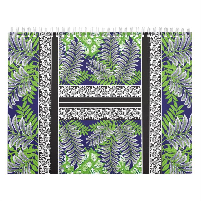 Die Einrichtung ist grün und lila. Kalender (Titelbild)