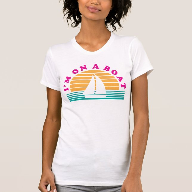 Die einsame Insel auf einem Boot T-Shirt (Vorderseite)