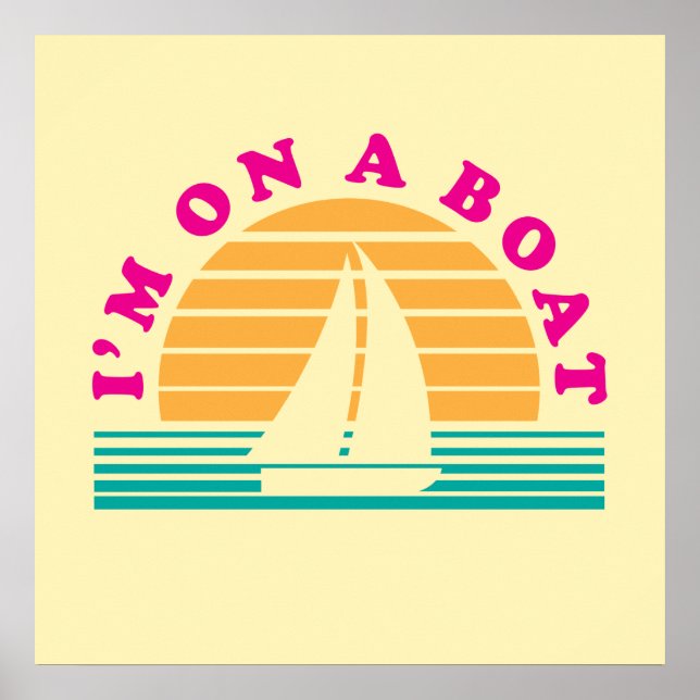 Die einsame Insel auf einem Schiff Poster (Vorne)