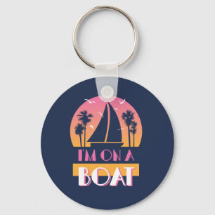 Die einsame Insel - ich bin auf einem Boot Schlüsselanhänger