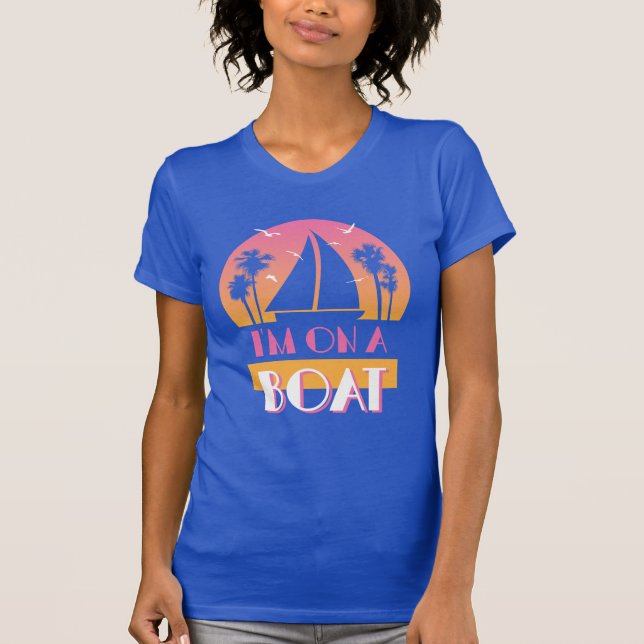 Die einsame Insel - ich bin auf einem Boot T-Shirt (Vorderseite)