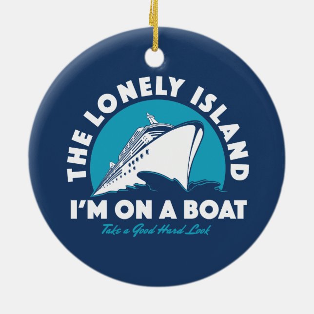 Die einsame Insel - nehmen Sie einen Blick Keramik Ornament (Hinten)