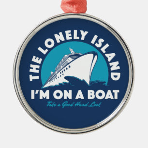 Die einsame Insel - nehmen Sie einen Blick Silbernes Ornament