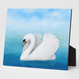 Die einsame stumme Schwan-Plakette Fotoplatte
