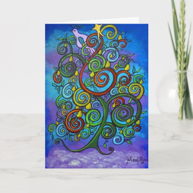 Die einsame Weihnachtskarte Feiertagskarte (Vorderseite)