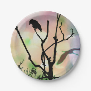 Die einsamen Crow Paper-Teller Pappteller