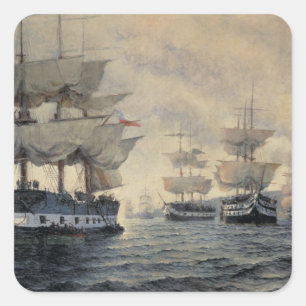 Die Einschiffung der befreienden Expedition Pe Quadratischer Aufkleber