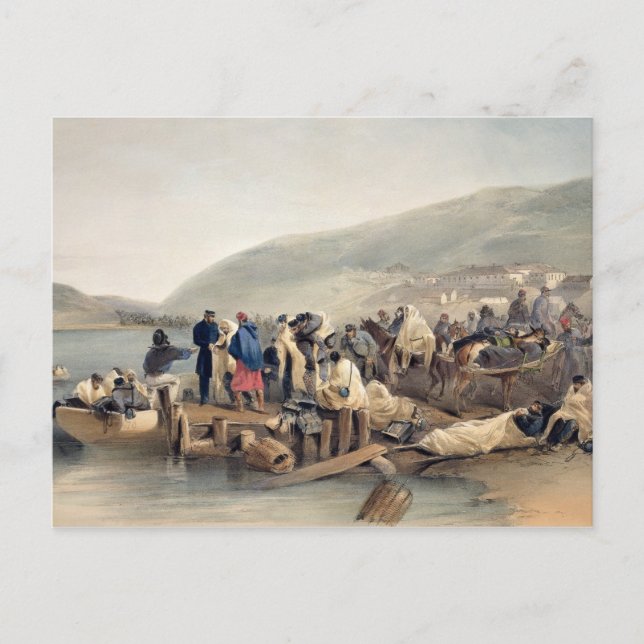 Die Einschiffung des Kranken in Balaklava Postkarte (Vorderseite)