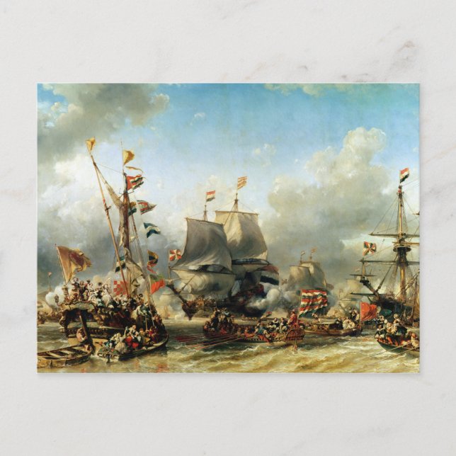 Die Einschiffung von Ruyter und William de Witt Postkarte (Vorderseite)