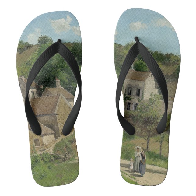 Die Einsiedelei in Pontoise Camille Pissarro Flip Flops (Fußbett)